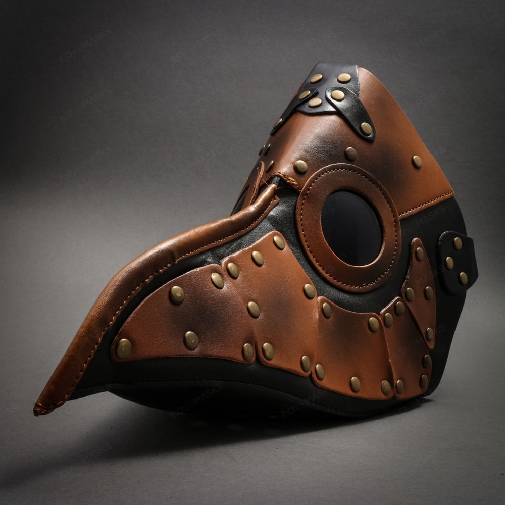 Steampunk Plague Doctor Masquerade Leather Mask